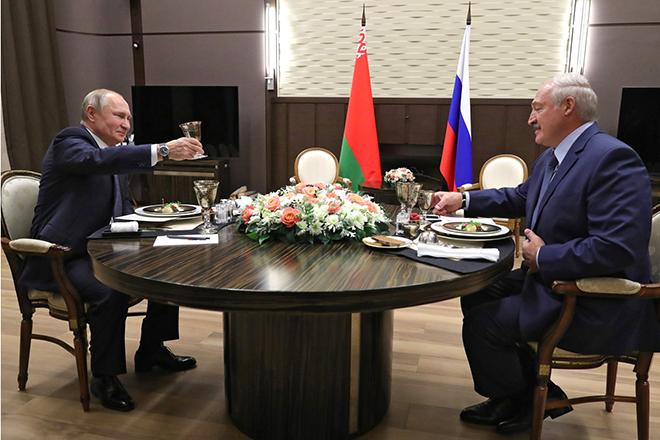 Владимир Путин и Александр Лукашенко