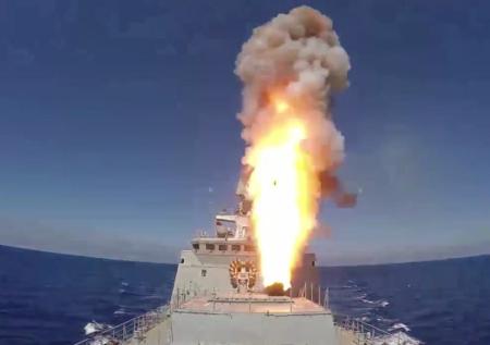 Минобороны показало запуск крылатых ракет «Калибр», нацеленных на ВСУ