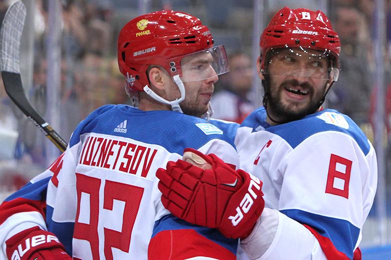 Евгений Кузнецов и Александр Овечкин