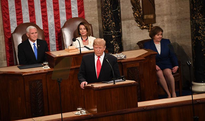 Президент США Дональд Трамп в Конгрессе