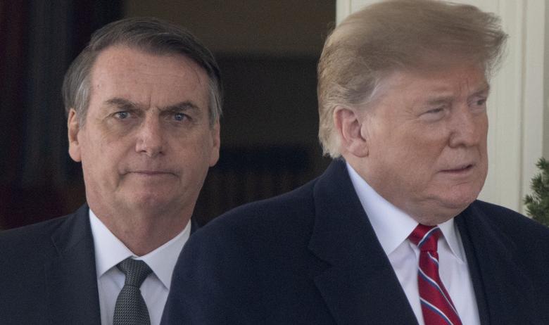 Президент Бразилии Жаир Болсонару и президент США Дональд Трамп