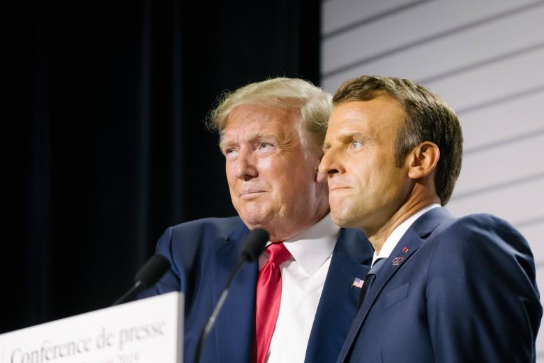 Дональд Трамп и Эммануэль Макрон