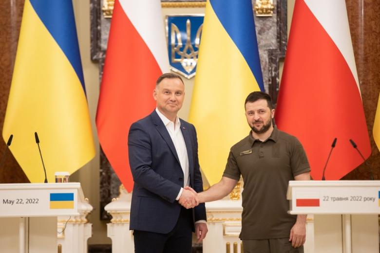 Президент Польши Анджей Дуда и президент Украины Владимир Зеленский