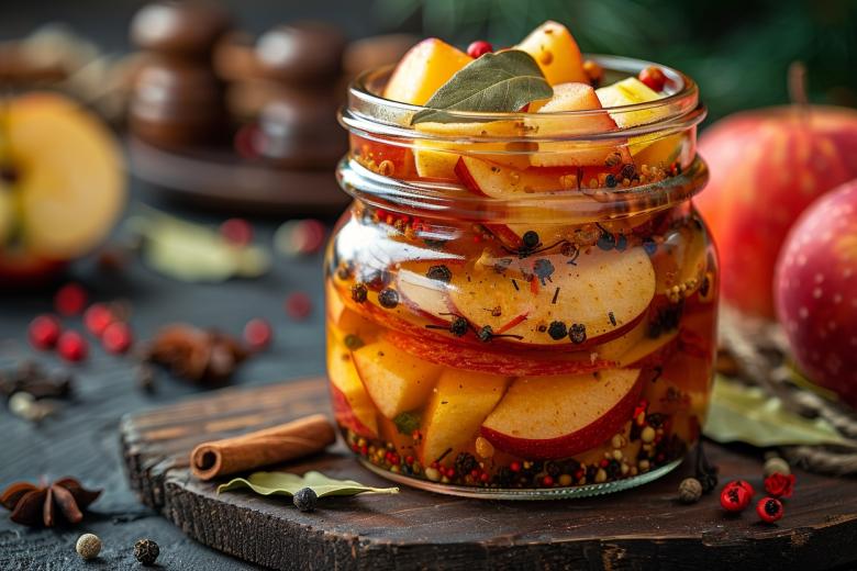Яблоки, маринованные дольками