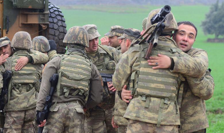 Турецкие солдаты, принимающие участие в операции «Оливковая ветвь»