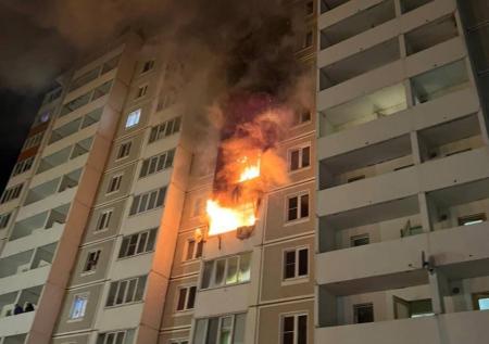 В подмосковном Голицыно загорелась квартира в многоэтажке