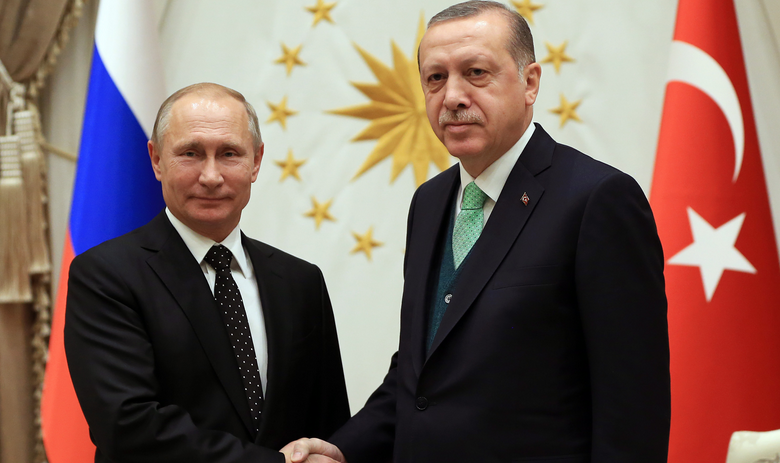 Президент РФ Владимир Путин и его турецкий коллега Тайип Эрдоган