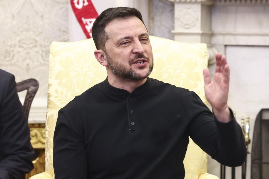 Президент Украины Владимир Зеленский в Овальном кабинете Белого дома в Вашингтоне, округ Колумбия, США, 28 февраля 2025 г.