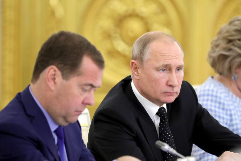 Президент РФ Владимир Путин и Премьер-министр Дмитрий Медведев