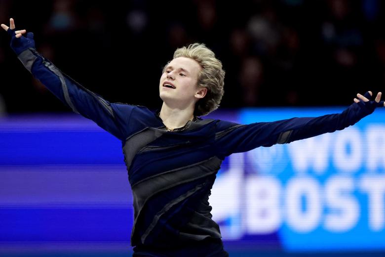 Илья Малинин на чемпионате мира в Бостоне