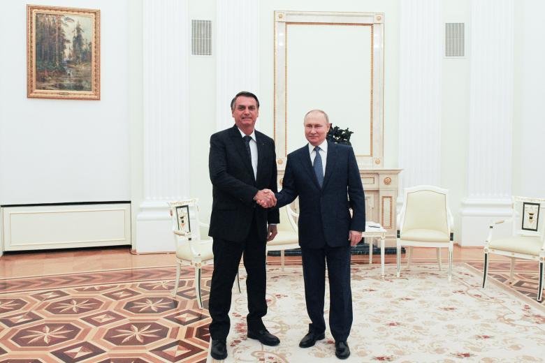 Владимир Путин проводит в Кремле переговоры с Президентом Федеративной Республики Бразилии Жаиром Болсонаро