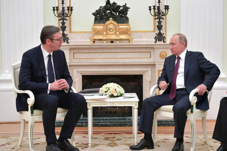 Александр Вучич и Владимир Путин