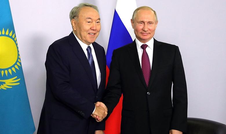 Президент Казахстана Нурсултан Назарбаев и президент РФ Владимир Путин