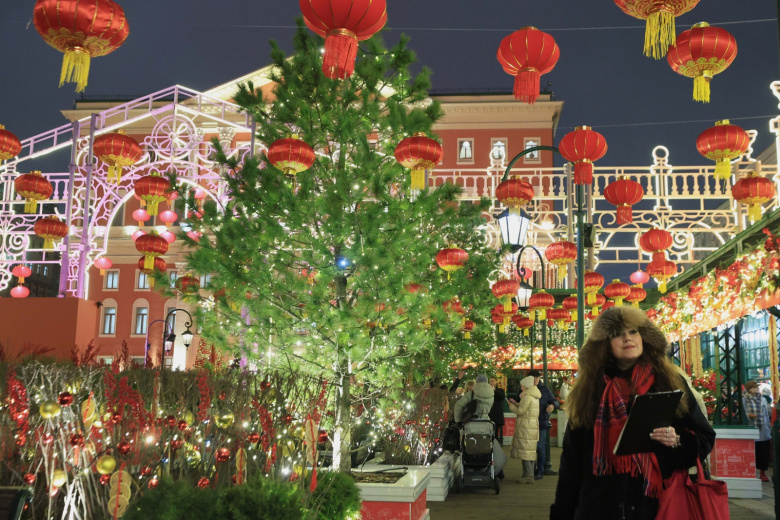 Участники и посетители фестиваля «Китайский Новый год в Москве»