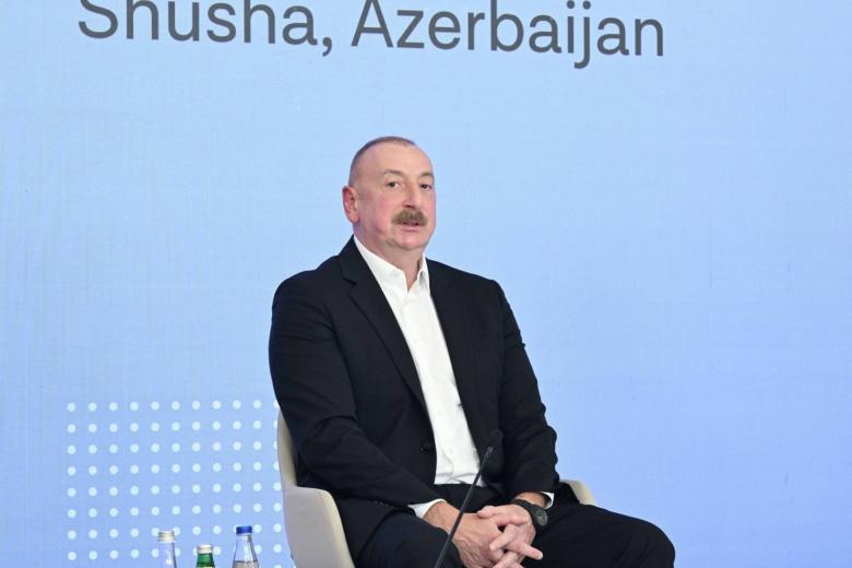 Ильхам Алиев на Шушинском глобальном медиафоруме
