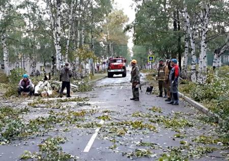Хабаровский край остался без света из-за тайфуна