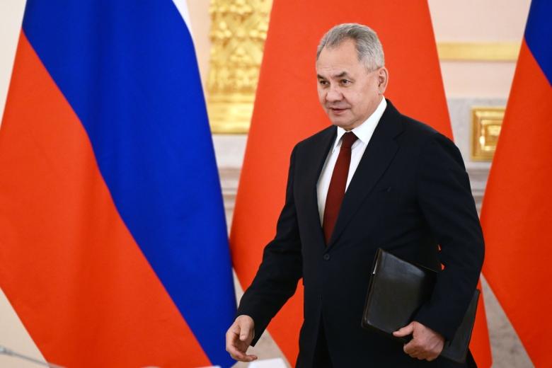 Министр обороны России Сергей Шойгу перед началом российско-китайских переговоров в Москве, 21 марта 2023 год