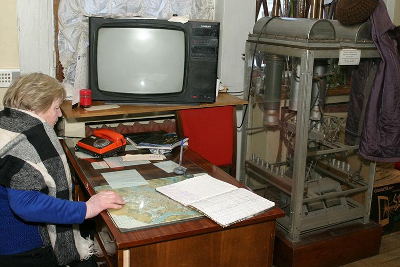 Вахтёр на рабочем месте 