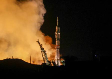 На МКС отправились новые космонавты и астронавт