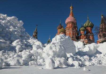 Московские сугробы в январе выросли в полтора раза выше нормы