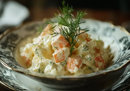 Классический салат оливье с колбасой: закуска на любой повод