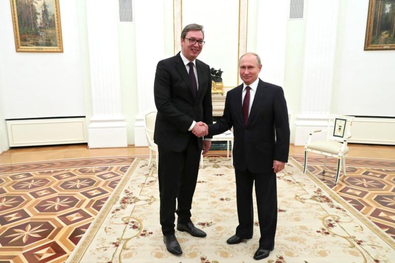 Александр Вучич и Владимир Путин