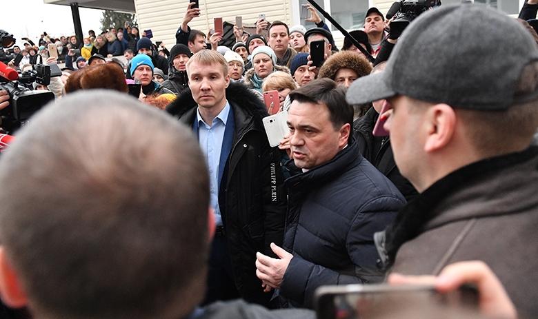 Митинг с участием главы МО в Волоколамске