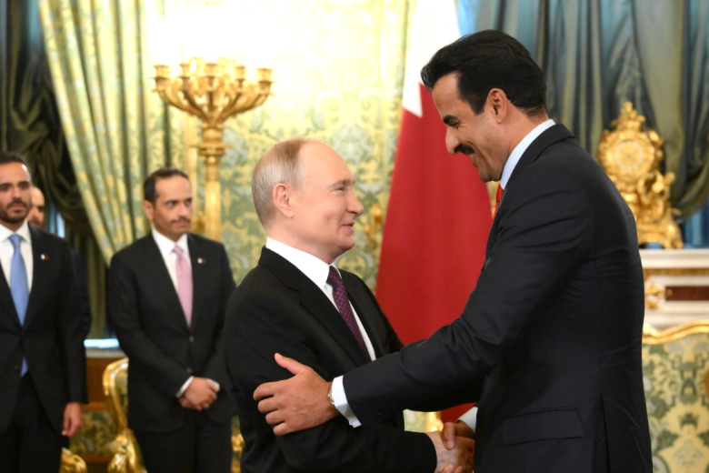 Владимир Путин и Тамим ибн Хамад Аль Тани