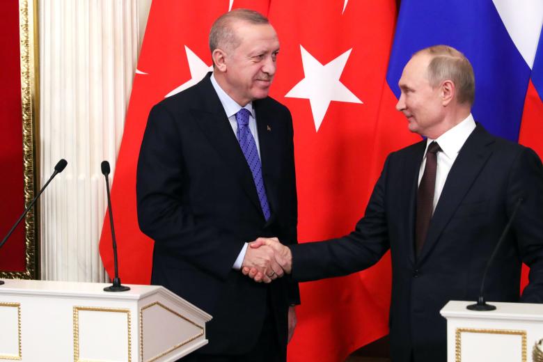 Реджеп Тайип Эрдоган и Владимир Путин