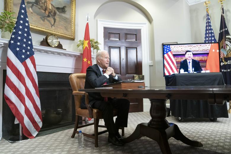 Президент США Джо Байден и председатель КНР Си Цзиньпин