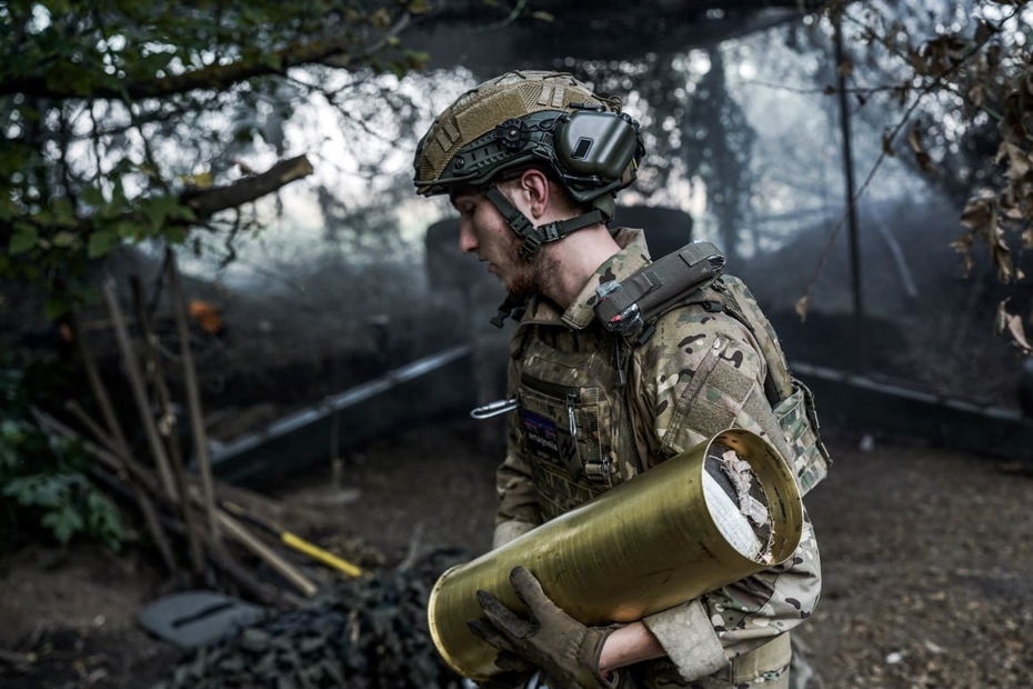 Солдат ВСУ в зоне боевых действий