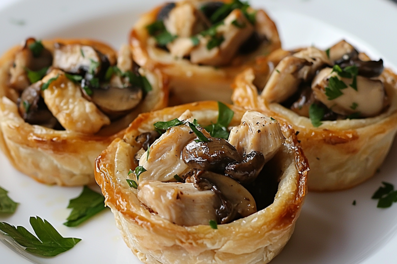 Тарталетки с курицей и грибами — пошаговый рецепт новогодней закуски