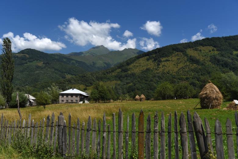 Село Начрепа в Дзауском районе Южной Осетии
