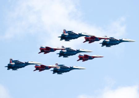Как проходила репетиция воздушной части парада