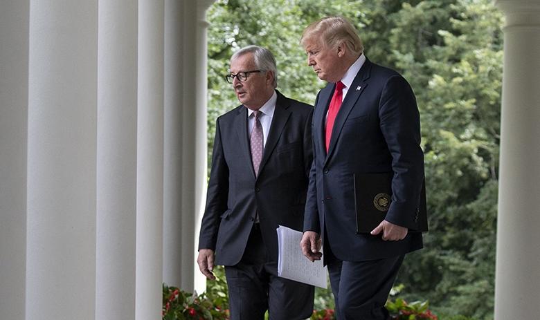 Жан-Клод Юнкер и Дональд Трамп