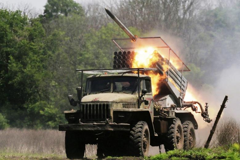 Боевая работа РСЗО «Град»
