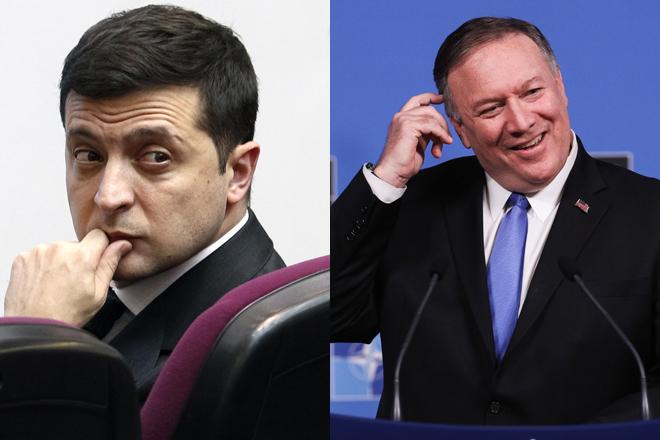 Владимир Зеленский и Майкл Помпео