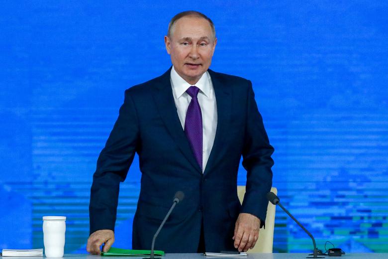 Президент РФ Владимир Путин во время ежегодной большой пресс-конференции