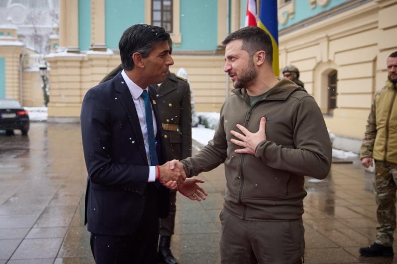Риши Сунак и Владимир Зеленский