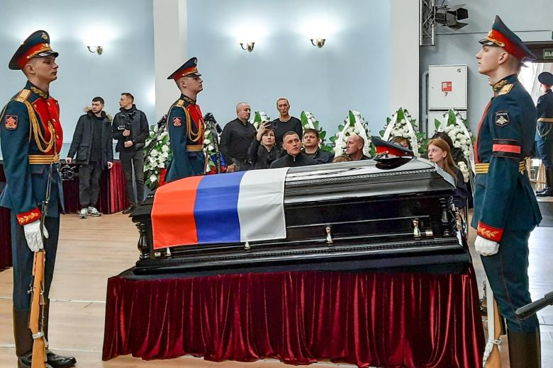 Прощание с Героем России Сергеем Чебневым в Калининграде