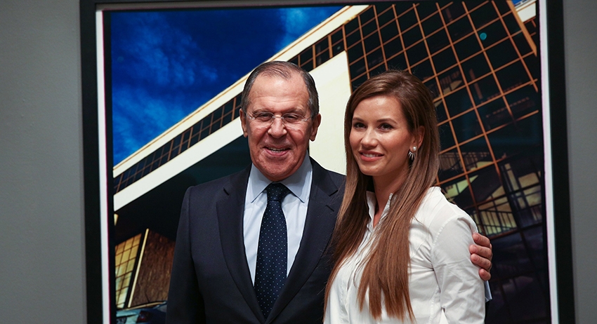 Министр иностранных дел РФ Сергей Лавров и его дочь Екатерина Винокурова