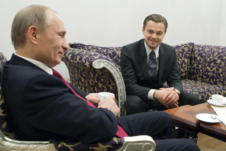 Владимир Путин и Леонардо Ди Каприо