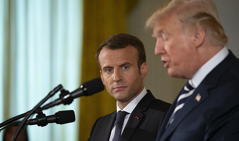 Эммануэль Макрон и Дональд Трамп