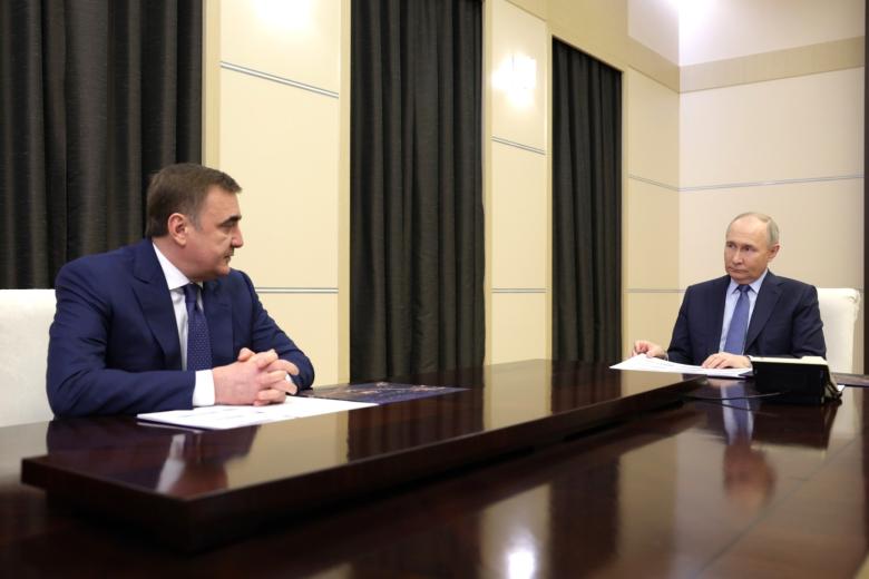 Владимир Путин и Алексей Дюмин