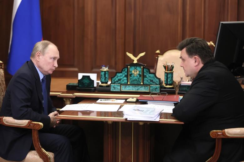 Владимир Путин на встрече с Министром юстиции Константином Чуйченко
