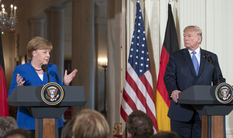 Ангела Меркель и Дональд Трамп