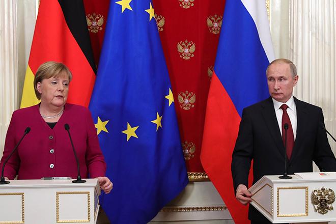 Ангела Меркель и Владимир Путин