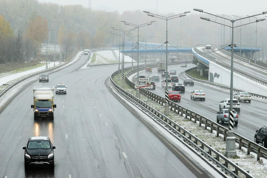 Первый снег в Москве