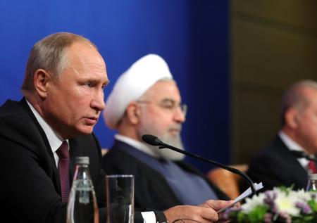 Лидеры РФ, Ирана и Турции начали видеоконференцию по ситуации в Сирии