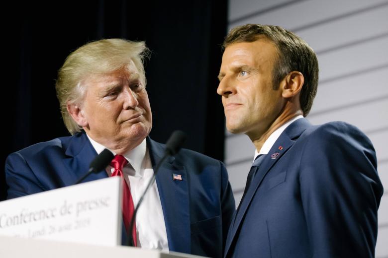 Дональд Трамп и Эммануэль Макрон